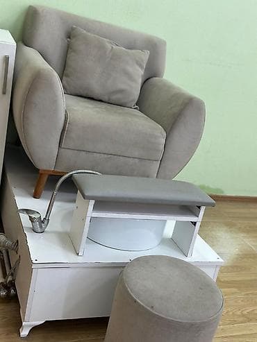 32 armatur: Pedikür üçün salon komplekti - Rahat, yumşaq velvet/süet toxumalı — 3