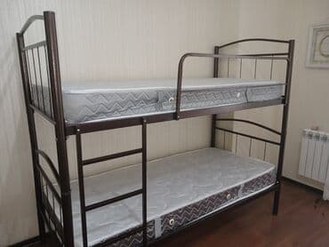 детская кровать баку: Для девочки и мальчика, Новый, Кровать, С матрасом, Без выдвижных ящиков, Железные — 1