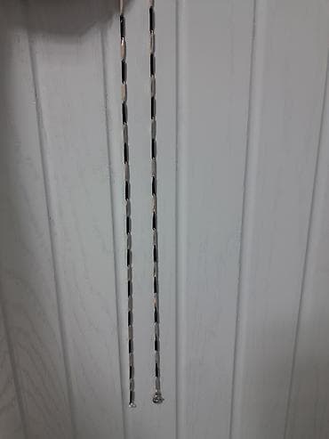 Gümüş rəngli zəncir boyunbağı - Material: metal ərintisi, gümüş tonlu