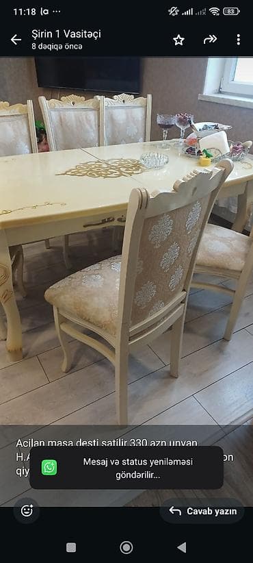 ev gulleri satisi: Acilan masa desti satilir 330 azn unvan H.Aslanov endirim barede — 1