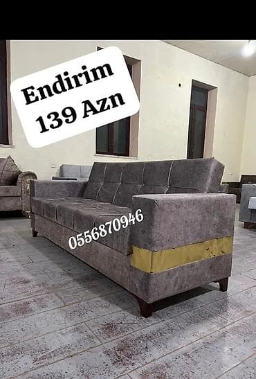 Диван, Для гостиной, Ткань, С подъемным механизмом, Раскладной, Книжка — 7