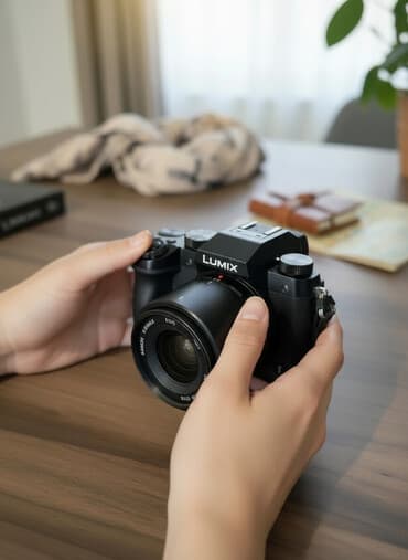 qap yuyan: Panasonic LUMIX G seriyalı fotoaparat İşlənməyib, yaddaş kartı lenz — 2