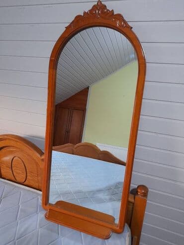 зеркало со столиком: Güzgü Divar üçün, Oval, Sadə, Çərçivə ilə — 2