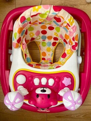 Tibbi avadanlıq: Uşaq gəzdirəni (walker) - Rənglər: çəhrayı/ağ çərçivə, rəngarəng — 1