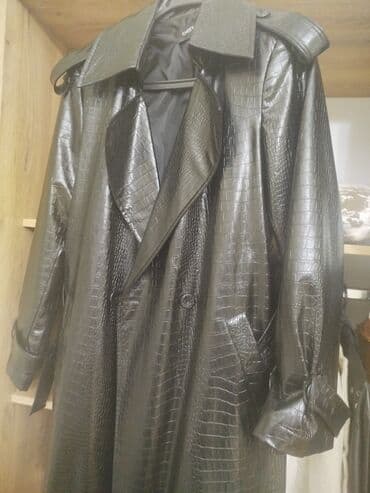 toxunma uzun jaketler: Plaş, 2XL, rəng - Qara — 4