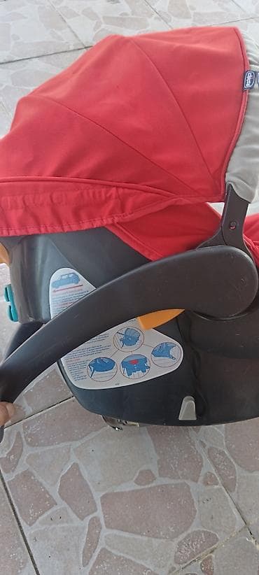 usag maneji: Chicco avtomobil beşik-kreslosu (infant car seat) - Rəng: qırmızı - — 2