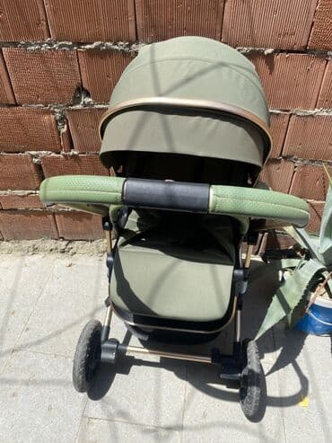 uşaq kolyaskası satışı: Uşaq arabası – Hoolada - Rəng: zeytun-yaşıl, qızılı tonlarda şassi və — 2