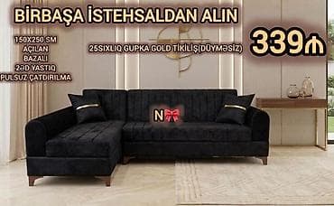 inter tekstil sumqayit: Künc divan, Yeni, Açılan, Bazalı, Parça, Şəhərdaxili pulsuz çatdırılma — 1