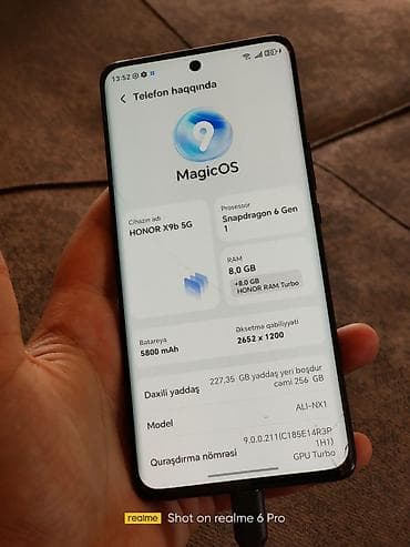 apple 5 s: Honor X9b, 256 GB, rəng - Qara, Zəmanət, Barmaq izi, Simsiz şarj — 3