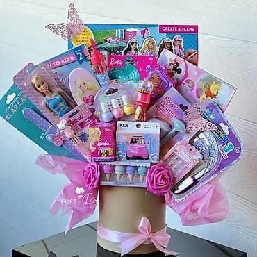 Barbie mövzulu hədiyyə buketi – uşaqlar üçün əyləncə dəsti Tərkib — 1