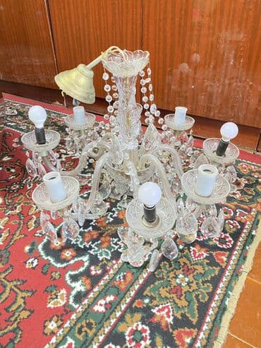 столовая в аренду: Люстра, 4 лампы, Стекло — 1