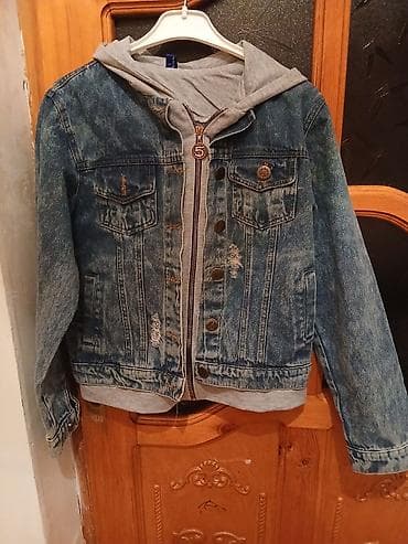 kapa: Qış gödəkçəsi və cins jaket seti 1) Qalın qış gödəkçəsi - Rəng: Açıq — 3