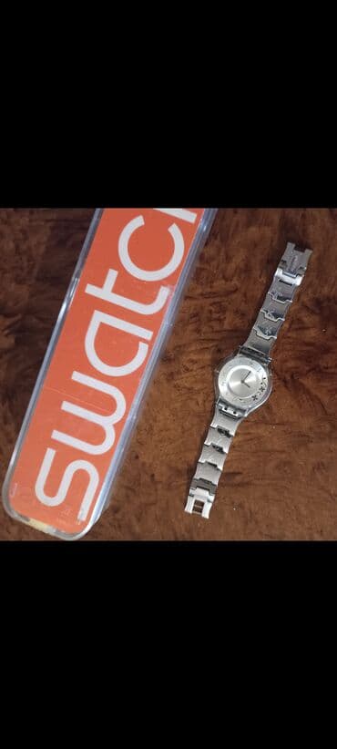 Очки: Наручные часы, Swatch, цвет - Серебристый — 2