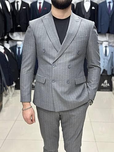 kisi kostyum modelleri: Kostyum, Demisezon, rəng - Boz — 9