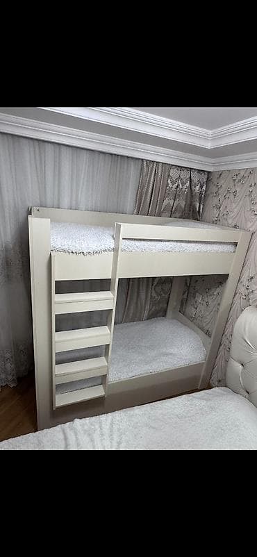 mdf mebel: Oğlan və qız üçün, İşlənmiş, Çarpayı, Matras ilə, Siyirməsiz, MDF — 1