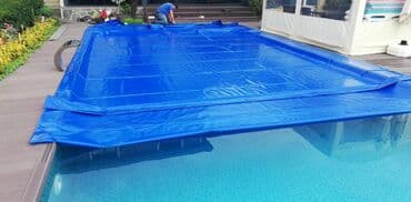 фильтр для бассейна: Hovuzlar üçün nəzərdə tutulmuş mavi rəngli örtük. Bu örtük hovuzunuzu — 3