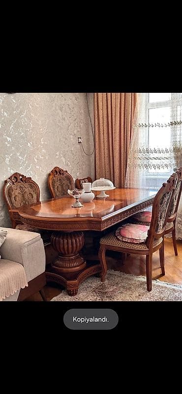 divan ve kreslolar: Masa desti 300 azn. 5 eded stul var Ölçüsü 190/115 açılanda 230 olur — 1