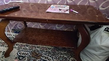 Oval masa, Açılmayan, Təkərsiz, Taxta, Zəmanətsiz