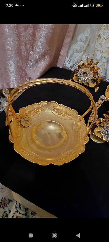 бра бронза: Klassik üslubda çoxşamlı şamdan - Material: metal (qızılı rəng — 4