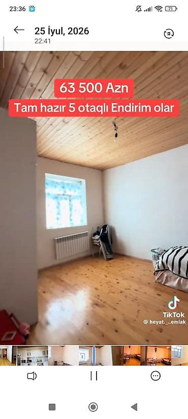 lenkeranda tecili ev satiram: Tam hazır 5 otaqlı həyət evi. - Geniş dəhlizli planlama, otaqlar — 4