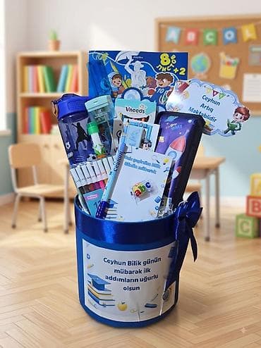 novruz bayram xonçası: Şagird üçün şəxsi adla hazırlanmış “Back to School” hədiyyə seti — 1