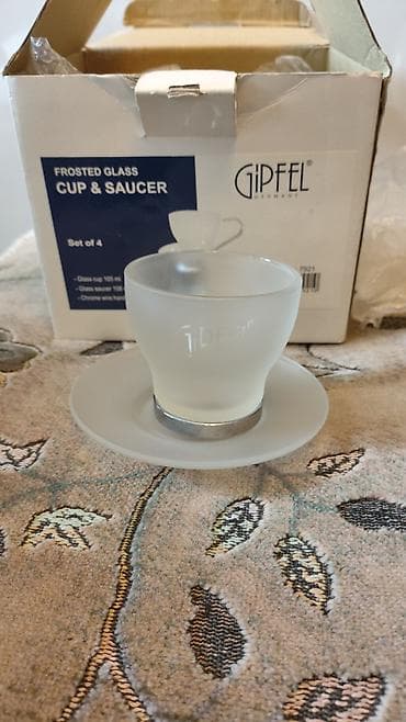 Qəhvə dəsti, rəng - Ağ, Şüşə, Almaniya