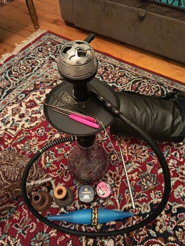 Qəlyan, vayp və aksesuarları: Qelyan super veziyyetde evde istfade olunub üzerinde şekilde görünen — 3