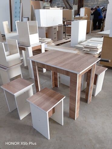 письменный стол с полками: Mebel dəsti – LMDP (laminant) materialdan - Komplekt: düzbucaqlı masa — 1