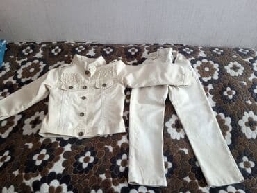 Школьная форма: Uşaq üçün krem rəngli cins dəst - 2 parçadan ibarət: düyməli cins — 3