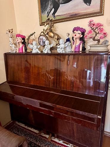 pianinolar: Akustik vertical piano - Korpus: klassik qəhvəyi taxta faner üzlük — 3