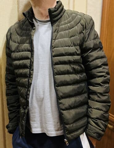 Yüngül kişi paltosu – qış/payız üçün - Rəng: xaki (zeytun yaşılı) -