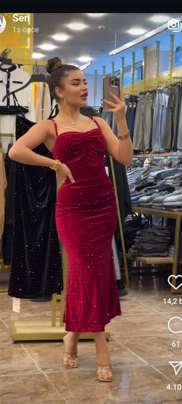 zapi satilir tecili: Qırmızı elbise — 1