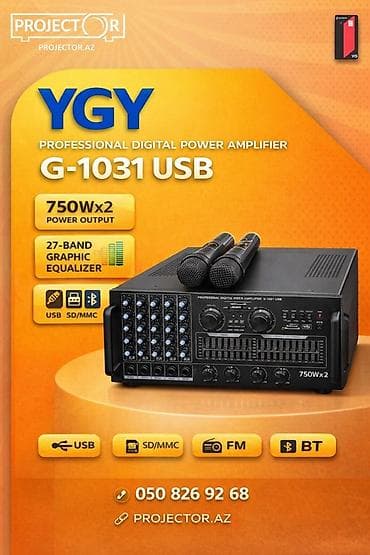 Qulaqcıqlar: Professional səs gücləndiriciləri – karaoke və ümumi audio sistemlər — 1