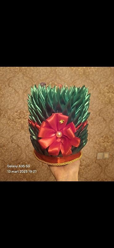 kisi hediyye: Əl işləri hədiyyəliklər - 8 Marta özəl hədiyyəlik gül – atlas lentdən — 3