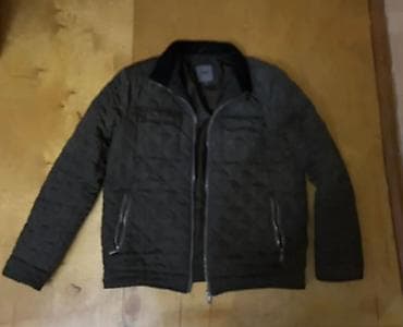 Kişi üçün qışlıq/quilted qara gödəkçə - Rəng: tünd qara-boz - Üst