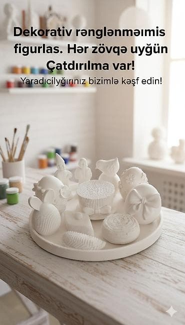 Güzgülər: Fiqur, Gips, rəng - Ağ — 8