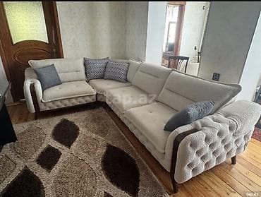 Künc divan dəsti - L formalı, 5 oturacaq hissəli künc divan - Rəng