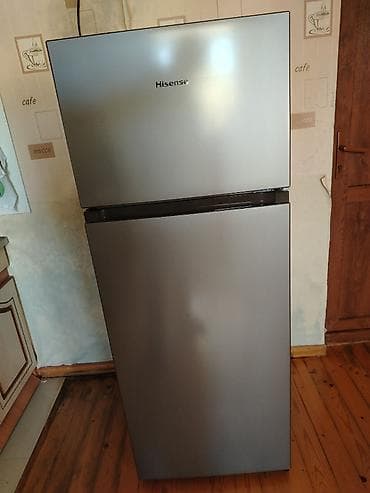 İşlənmiş 2 qapılı Hisense Soyuducu Satılır, rəng - Boz, Təkərli