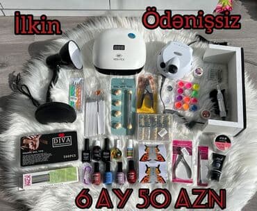 dirnaq geli: Dırnaq seti. Gördüyünüz hərşey daxil, ilkin ödənişsiz, 6 ay ayda cəmi — 1
