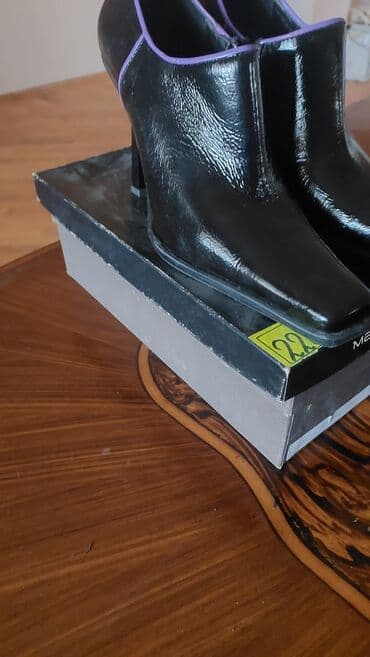 qiz ucun botlar: Ölçü: 37.5, rəng - Qara, Yeni — 2