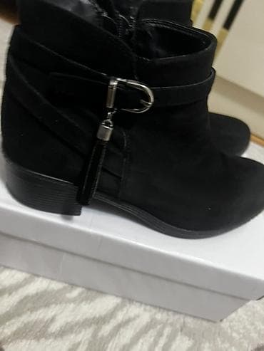 2ci el geyim: Qadın payız-qış ayaqqabıları dəsti 1) Qəhvəyi idman üslublu botlar - — 5