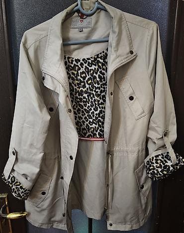 sumqayitda kurtka: Bej rəngli qadın parka/kaban – ICON, ölçü 42 - Klassik bej üst qat — 2