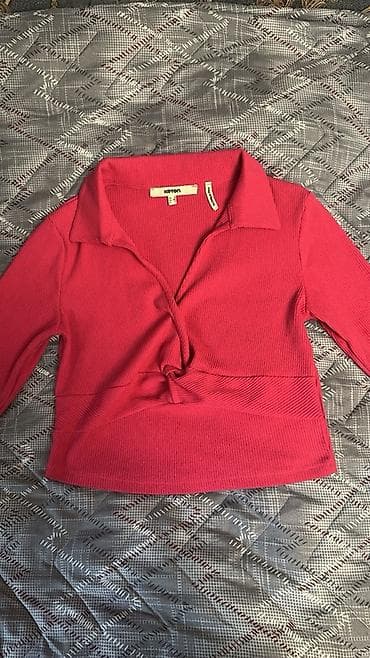 Koton qadın bluzası - Rəng: tünd çəhrayı/qırmızı ton - Material — 1