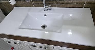 Ev və bağ: Vanna otağı üçün lavabo və dolab dəsti - Komplekt: geniş üst hissəli — 3