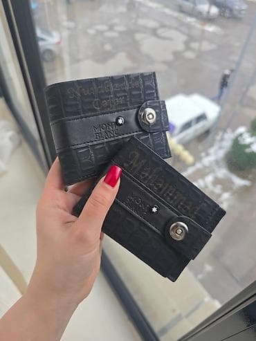 Personalizə olunan dəri pulqabı - Material: teksturalı qara dəri