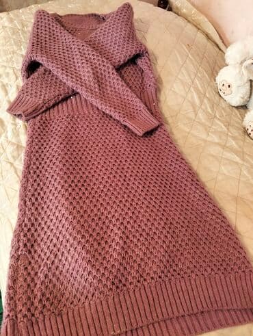 yuxuda uzuyun qasini itirmek: Trikotaj qadın geyimi – toxunma don - Rəng: toz-çəhrayı/boz-qızılı — 2