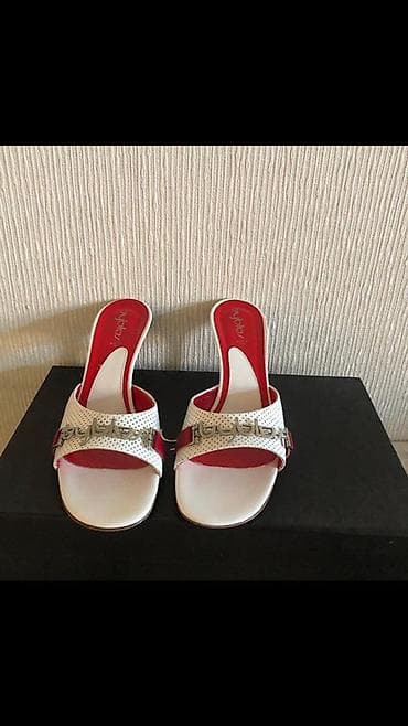 tek pencek: Byblos original qadın sandaletləri - Model: açıq burunlu, tək kəmərli — 2