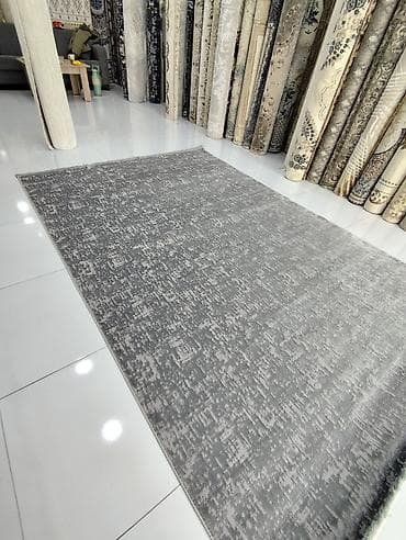 kovralit: Müasir dizaynlı xalça - Rəng: boz tonlarda abstrakt naxış; əlavə — 1