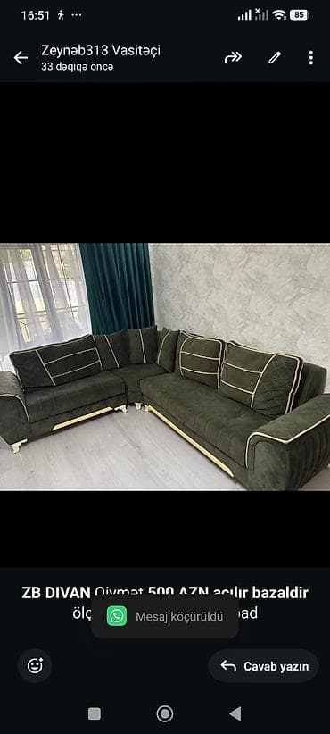 *ZB* *DIVAN* Qiymət *500 AZN* *açılır bazaldir* ölçü *2*3* ünvan
