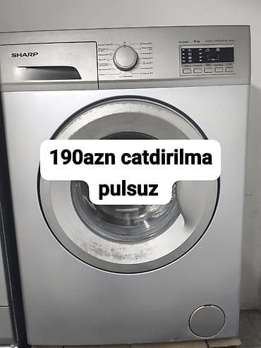 Aristonlar: Paltaryuyan maşın Sharp, 6 kq, Avtomat, Qurutmasız, Kredit yoxdur — 1